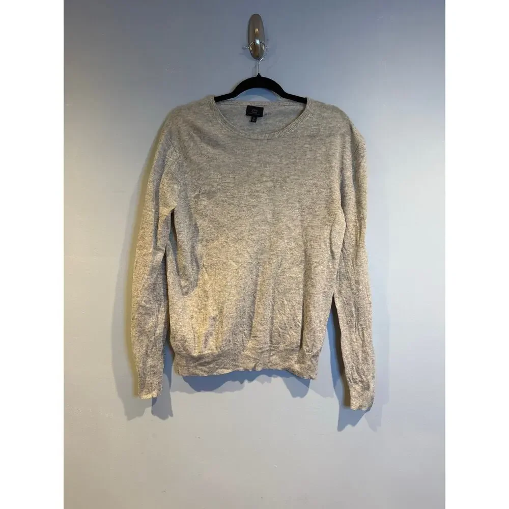 J.Crew Italian Cashmere Yarn Crewneck Sweater Gray Size Medium
